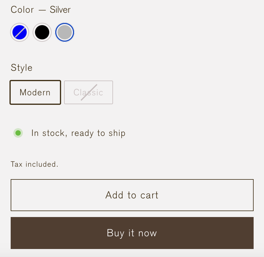 in stock inventory status