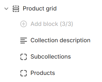 Product grid in Impulse