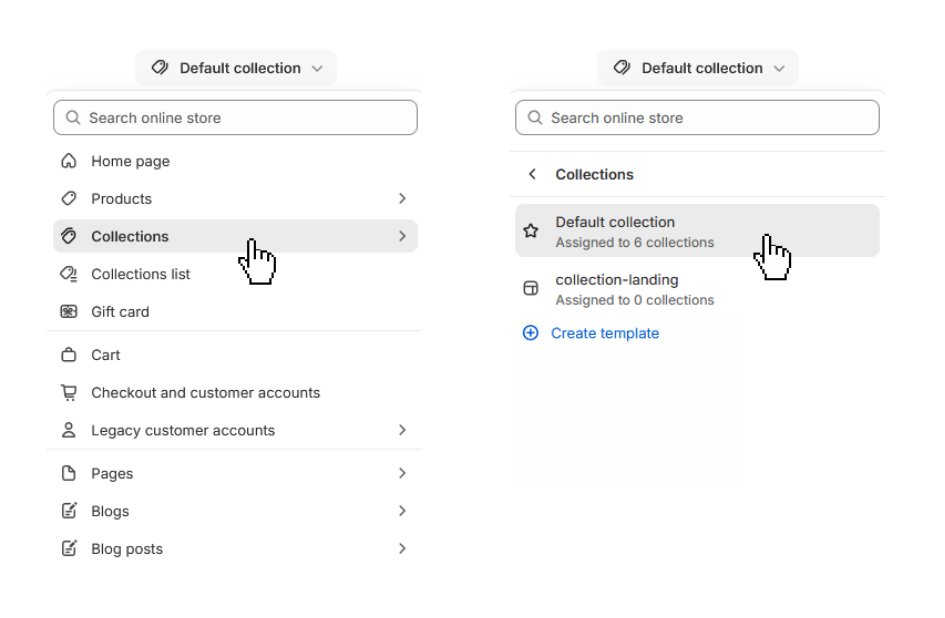 Selecting the collecton template.png